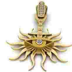 Golden Eye Sunburst Pendant