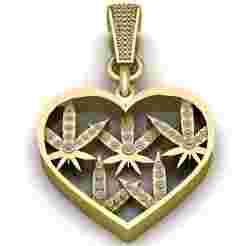 GOLDEN HEART 3D PENDANT