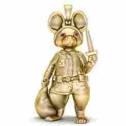 Golden Mouse Adventurer Figurine 3D Printable Model