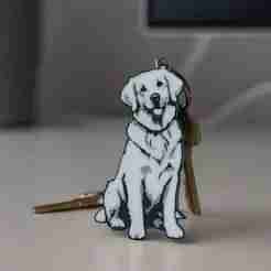 Golden Retriever KEYCHAIN