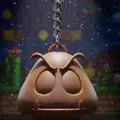 Goomba Keychain - Super Mario Classic Enemy - Super Mario - Ready to Print