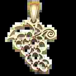 grape pendant 3D printable model