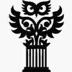 Greek column with vines forming the shape of Athena's owl 2 - 2D/3D Wall Art STL+SVG For CNC Router, Plasma, Waterjet, Laser & 3D Printer