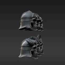 Grimdark Horned Helmets - 28mm Sci-Fi Mini Customization Pack