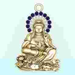 Guanyin pendant - Buddha pendant - N911347