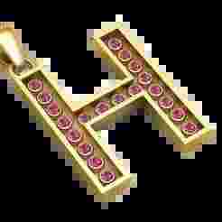 H ALPHABET  PENDANT  3d printable model