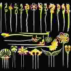 Hairpin jewelry hairpin headband jewelry 3D STL-25 collection