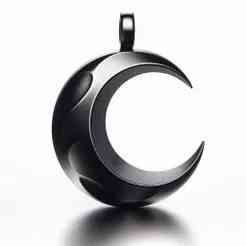 Half Moon Necklace Showpiece 3D Print – Stylish Decorative Pendant