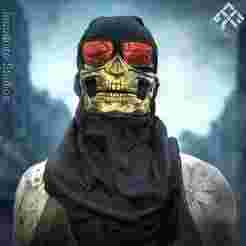 Half Skull Mask | Cosplay / Airsoft | Resin Hand-Painted | Ghost Inspired