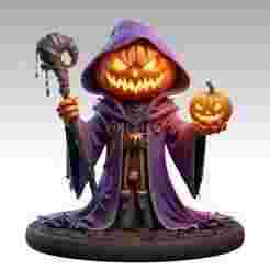 Halloween Ghost Forest Wizard 3D model