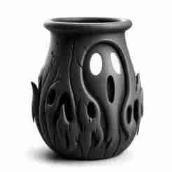 Halloween Ghost Pot 3D Print – Spooky Cute Decorative Showpiece