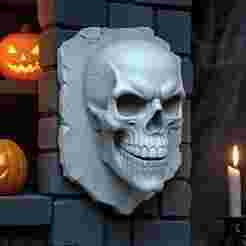 Halloween Skull STL – Spooky 3D Printable Wall Decor