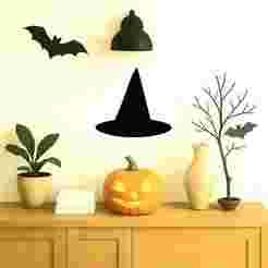 Halloween wizard hat wall decoration