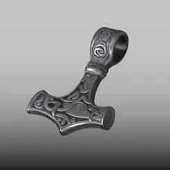Hammer Pendant STL – Arcane Talisman