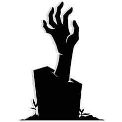 hand reaching up from the ground with a tombstone in the background 2 - 2D/3D Wall Art STL+SVG For CNC Router, Plasma, Waterjet, Laser & 3D Printer