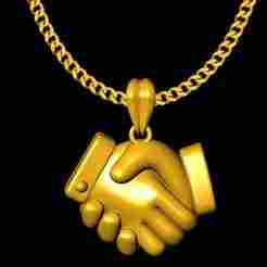 handshake charm 20mm