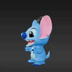 Happy Island Pet Charm STL - Expressive Chibi Style Blue Alien Character for 3D Printing