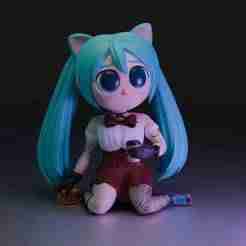Hatsune Miku Halloween Cat