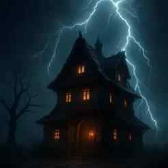 Haunted Witcher’s House in a Thunderstorm