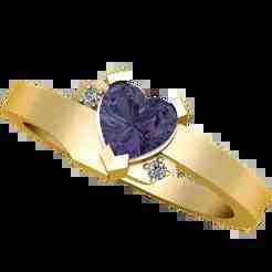 heart gemstone ring 3D printable model