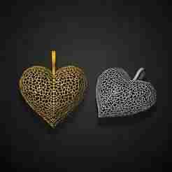 Heart Love Filigree Pendant 3D print model