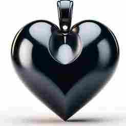 Heart Shape Necklace Showpiece 3D Print Jewelry Pendant Model
