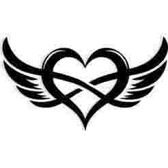 heart with wings forming the shape of an infinity symbol 2 - 2D/3D Wall Art STL+SVG For CNC Router, Plasma, Waterjet, Laser & 3D Printer