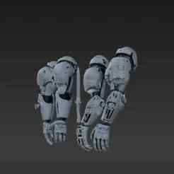 Heavy Cyborg Arms - Customization Kit for Sci-Fi Miniatures