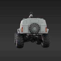 Heavy Industrial ATV with Chaingun - Futuristic Troop Carrier
