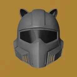 Helldivers helmet with cat ears