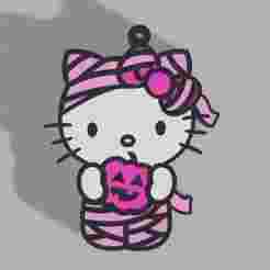 Hello Kitty Halloween Mummy Keychain