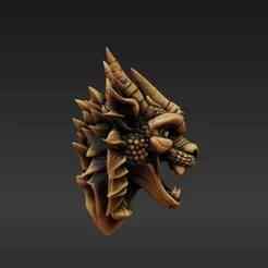 Heraldic Dragon Keychain - Fierce Scaled Beast Emblem - Fantasy Key Holder Decor - Printable Symbolic Crest