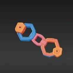 Hexcell Chain - Satisfying Print-in-Place Kinetic Sculpture