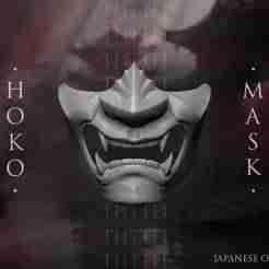 "Hoko" | Japanese Oni Mask | 3D Model