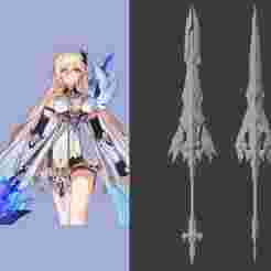 Honkai Impact 3 - Midnight Eclipse Durandal Weapon - Cosplay Prop - STL 3D Print Files