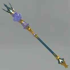 Honkai Star Rail Very detailed Cerydra Scepter Staff Stick Wand Rod. Video game, props, cosplay