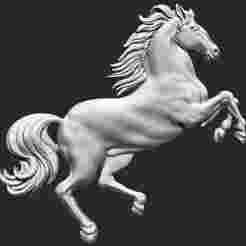 Horse Bas Relief Pendant 3D Model