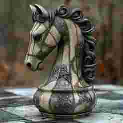 Horse Pawn STL - 3D Print Horse - Chess Horse Model - Horse Pawn Figure - Horse Pawn Statue STL