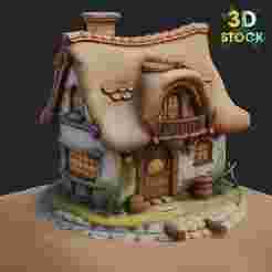 HOUSE STYLIZED 3D PRINT 08