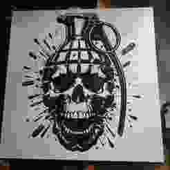 Hueforge grenade head 20x20cm