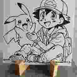 Hueforge Pokémon Sacha and Pikachu without AMS