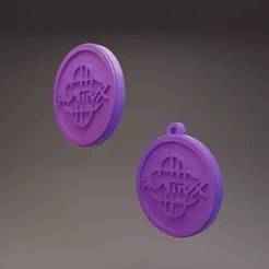 Huntrix Logo - KPOP Demon Hunters - Keychain and Coin/Badge