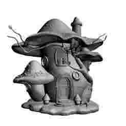 I23 beautiful house made of mushrooms