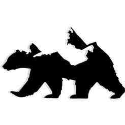 icy landscape with peaks forming the silhouette of a polar bear 2 - 2D/3D Wall Art STL+SVG For CNC Router, Plasma, Waterjet, Laser & 3D Printer