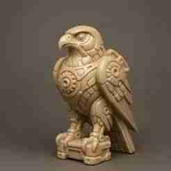 Industrial Falcon Sculpture