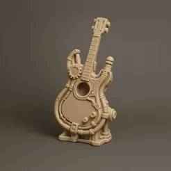 Industrial Guitar Sculpture
