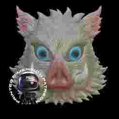 Inosuke Mask/Helmet and Katanas - Demon Slayer