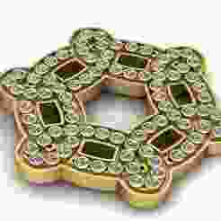 Intertwined Circle Diamond Pendant   3d printable model