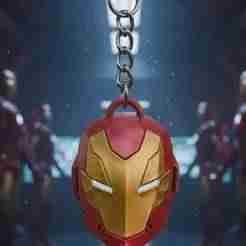 Iron Man Helmet Keychain - Mark III Classic Armor - Marvel - Ready to Print