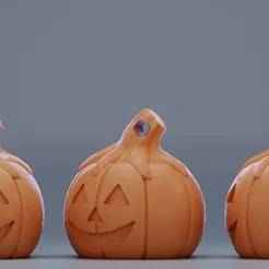 Jack-o'-lantern Keychain 3D Print Model